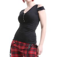 Блузка TOP Punk Rave T-345/BK - маленькая картинка