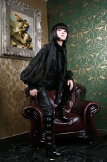 Рубашка BLOUSE Punk Rave Y-317/BK - маленькая картинка
