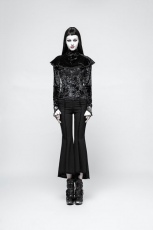  Gothic Silk Stitching Wide Leg Trousers Punk Rave OPK-128/BK -  