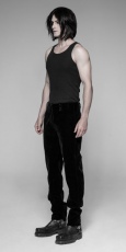 Брюки Gothic Daily Weft velveteen Trousers Punk Rave OK-336XCM/BK - маленькая картинка