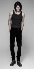 Брюки Gothic Daily Weft velveteen Trousers Punk Rave OK-336XCM/BK - маленькая картинка