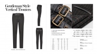 Брюки Gentleman Style Vertical Trousers Punk Rave WK-383XCM/BK-CO - маленькая картинка