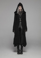 Свитер Gothic Thickened Woolen Cardigan Punk Rave WM-047HMF/BK - маленькая картинка