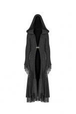 Свитер Gothic Thickened Woolen Cardigan Punk Rave WM-047HMF/BK - маленькая картинка
