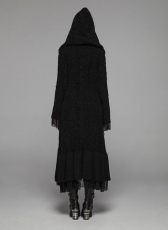 Свитер Gothic Thickened Woolen Cardigan Punk Rave WM-047HMF/BK - маленькая картинка