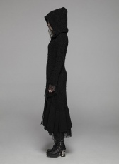 Свитер Gothic Thickened Woolen Cardigan Punk Rave WM-047HMF/BK - маленькая картинка