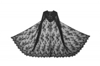 Накидка Gothic transparent lace long cloak Punk Rave WY-825DPF/BK - маленькая картинка