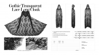 Накидка Gothic transparent lace long cloak Punk Rave WY-825DPF/BK - маленькая картинка