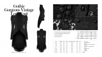 Пальто Gothic Gorgeous vintage long coat Punk Rave WY-831LCF/BK - маленькая картинка