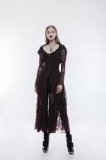 Пальто Gothic flame long coat Punk Rave WY-836LCF/BK-RD - маленькая картинка