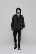 Рубашка Steampunk Long Sleeve Shirt Punk Rave WY-873CCM/BK - маленькая картинка