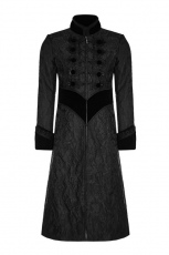 Пальто Victoria Gorgeous Long Coat Punk Rave WY-874LCM/BK - маленькая картинка