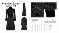 Пальто Victoria Gorgeous Long Coat Punk Rave WY-874LCM/BK - маленькая картинка