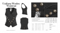 Жилет Uniform Woolen Waistcoat Punk Rave WY-891MJF/BK - маленькая картинка