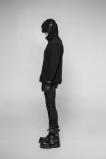 Свитер Punk Hooded Sweater Cardigan Punk Rave WY-921ZDM/BK - маленькая картинка