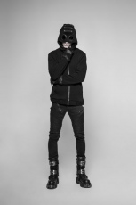Свитер Punk Hooded Sweater Cardigan Punk Rave WY-921ZDM/BK - маленькая картинка