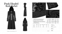Жакет Punk Hooded Knit Jacket Punk Rave WY-964ZCF/BK - маленькая картинка