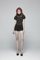 Рубашка Steampunk Puff Sleeve Shirt Punk Rave WY-988CDF/BK - маленькая картинка