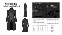 Пальто Steampunk Mid-length Coat Punk Rave WY-1000LCM/BK - маленькая картинка