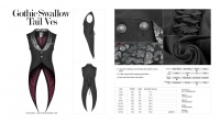 Gothic Swallow Tail Vest Punk Rave WY-1001MJM/BK -  