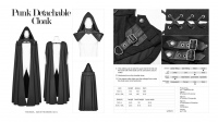Накидка Punk Detachable Cloak Punk Rave WY-1008DPM/BK - маленькая картинка