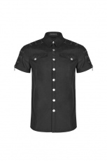 Рубашка Steampunk Short Sleeve Shirt Punk Rave WY-1012CDM/BK - маленькая картинка