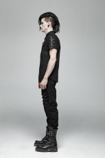 Рубашка Steampunk Short Sleeve Shirt Punk Rave WY-1012CDM/BK - маленькая картинка