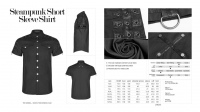Рубашка Steampunk Short Sleeve Shirt Punk Rave WY-1012CDM/BK - маленькая картинка