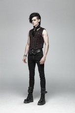 Жилет Goth Black and Red Vest Punk Rave WY-1014MJM/BK-RD - маленькая картинка