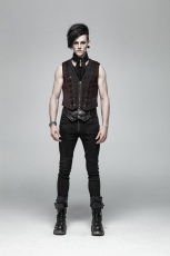 Жилет Goth Black and Red Vest Punk Rave WY-1014MJM/BK-RD - маленькая картинка