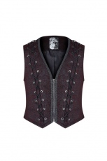 Жилет Goth Black and Red Vest Punk Rave WY-1014MJM/BK-RD - маленькая картинка
