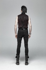 Жилет Goth Black and Red Vest Punk Rave WY-1014MJM/BK-RD - маленькая картинка