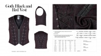 Жилет Goth Black and Red Vest Punk Rave WY-1014MJM/BK-RD - маленькая картинка