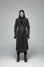 Пальто Gothic jacquard Mid-length Coat Punk Rave WY-1030XCM/BK - маленькая картинка