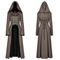  Steam Punk Striped Long Coat - 