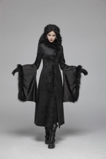 Пальто Gothic Gorgeous Jacquard Long Coat Punk Rave WY-1036LCF/BK - маленькая картинка