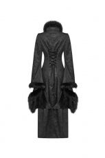 Пальто Gothic Gorgeous Jacquard Long Coat Punk Rave WY-1036LCF/BK - маленькая картинка