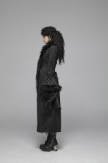 Пальто Gothic Gorgeous Jacquard Long Coat Punk Rave WY-1036LCF/BK - маленькая картинка