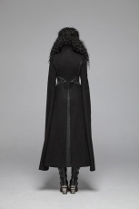  Gothic Woolen Long Coat Punk Rave WY-1044LCF/BK -  