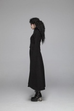  Gothic Woolen Long Coat Punk Rave WY-1044LCF/BK -  