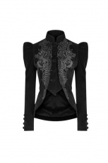 Пальто Gothic Weft Velvet Short Coat Punk Rave WY-1045LDF/BK - маленькая картинка