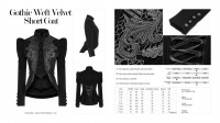 Пальто Gothic Weft Velvet Short Coat Punk Rave WY-1045LDF/BK - маленькая картинка