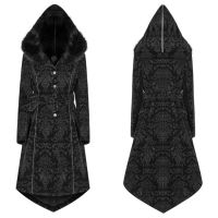  Gothic Pattern Medium Long Coat - 
