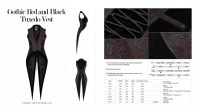 Жилет Gothic Red and Black Tuxedo Vest Punk Rave WY-1055MJF/BK-RD - маленькая картинка