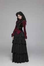 Жилет Gothic Red and Black Tuxedo Vest Punk Rave WY-1055MJF/BK-RD - маленькая картинка