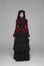 Жилет Gothic Red and Black Tuxedo Vest Punk Rave WY-1055MJF/BK-RD - маленькая картинка
