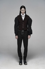 Жилет Simple Gentleman Style Vest Punk Rave WY-1072MJM/BK-RD - маленькая картинка