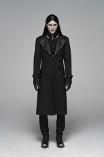 Пальто Gentleman Style Vertical Medium Long Coat Punk Rave WY-1073XCM/BK-CO - маленькая картинка