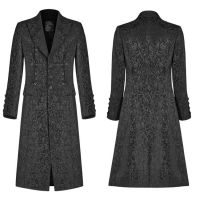  Vintage Gothic Jacquard Medium Long Coat - 