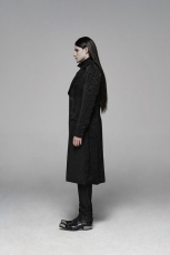 Пальто Vintage Gothic Jacquard Medium Long Coat Punk Rave WY-1078XCM/BK - маленькая картинка